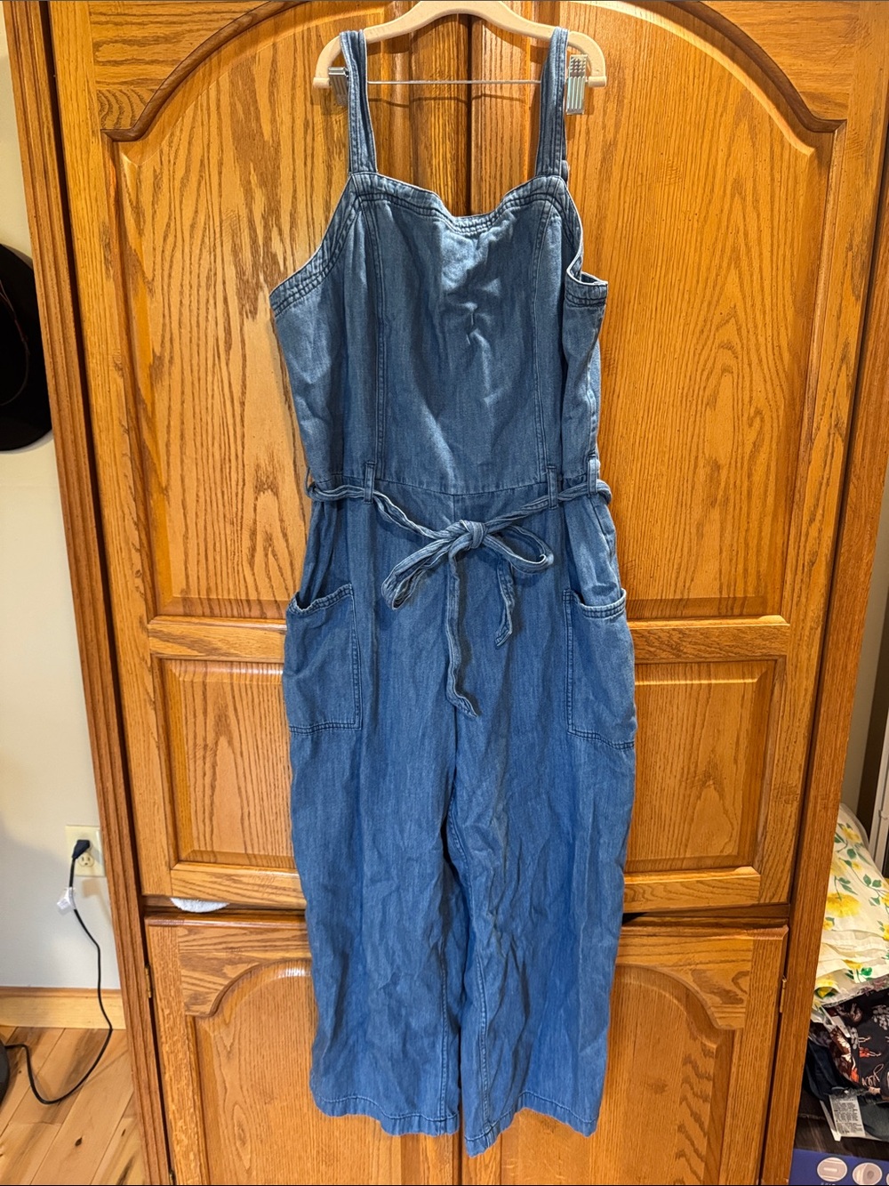 Denim Utility Jumpsuit - Blue
